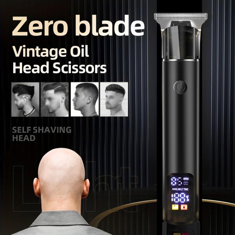 Wiederaufladbares Haarschneide-Set Haarschneider für Herren - Null-Klinge Trimmer für Vintage-Ölkopf- & Glatzkopf-Frisuren