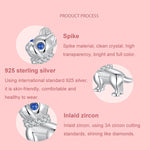 S925 Sterlingsilber Niedlicher Französischer Bulldoggen-Anhänger Armbandperlen