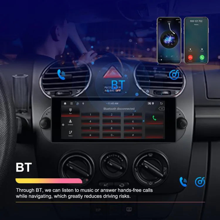 Für Volkswagen Beetle 2002–2010 6,86 Zoll 2+64G Horizontaler Bildschirm Android Auto-Player, Standard, Standard+AHD+Mikrofon