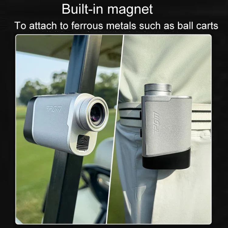 PGM JQ018 Mini Magnetischer, Neigungskompensierter Golf-Entfernungsmesser für die Tasche 1200 Yards