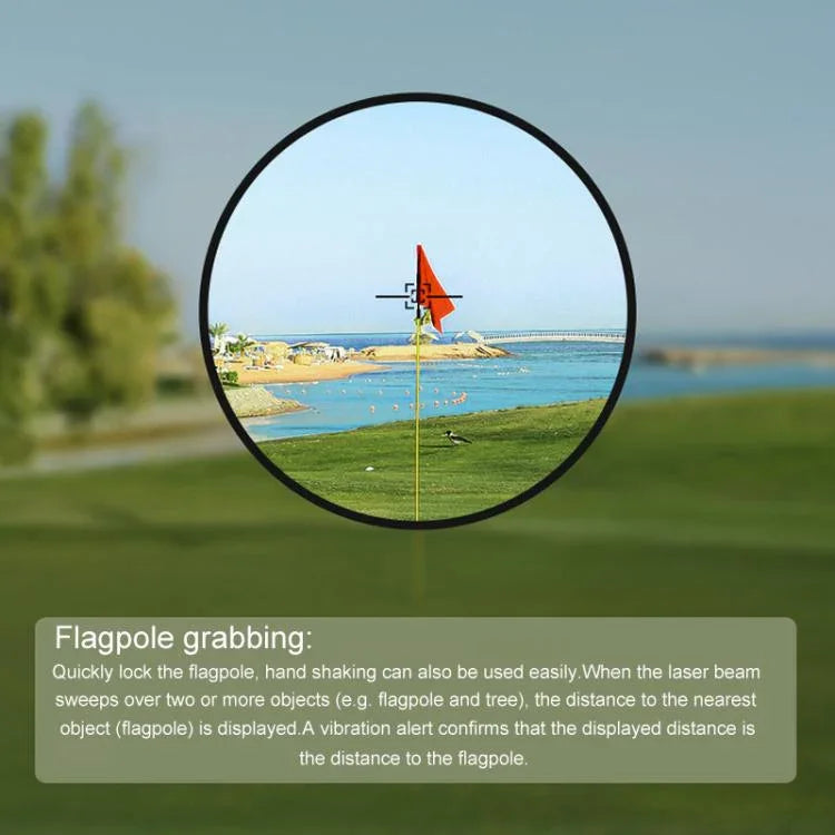 PGM JQ018 Mini Magnetischer, Neigungskompensierter Golf-Entfernungsmesser für die Tasche 1200 Yards