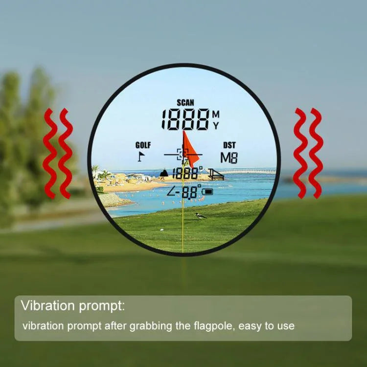 PGM JQ018 Mini Magnetischer, Neigungskompensierter Golf-Entfernungsmesser für die Tasche 1200 Yards