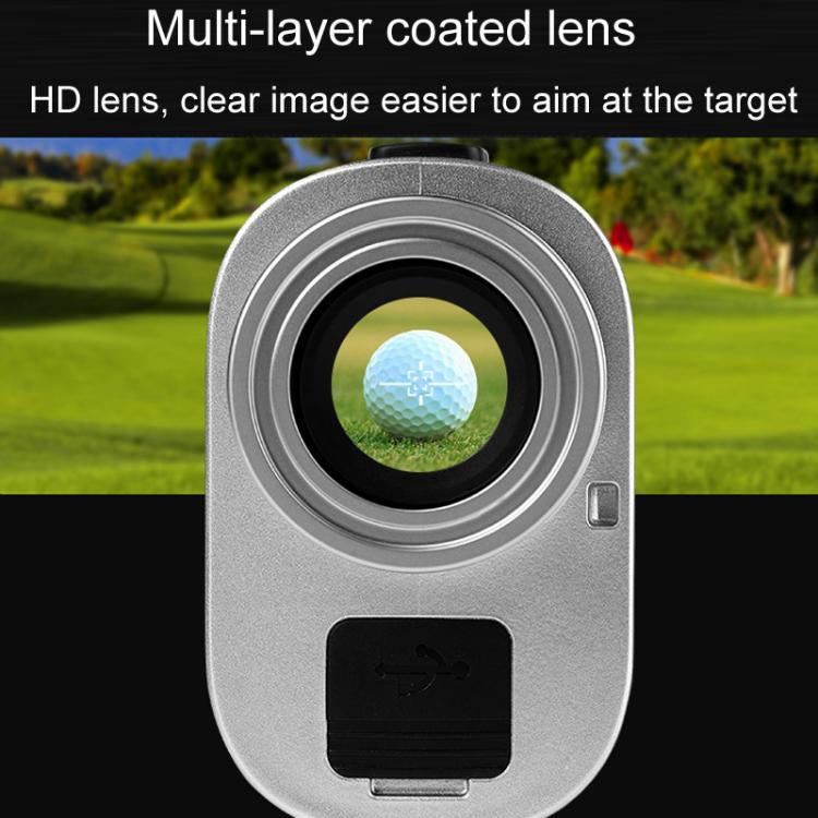 PGM JQ018 Mini Magnetischer, Neigungskompensierter Golf-Entfernungsmesser für die Tasche 1200 Yards