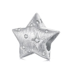 S925 Sterlingsilber Platinbeschichtete fünfzackige Sternperlen