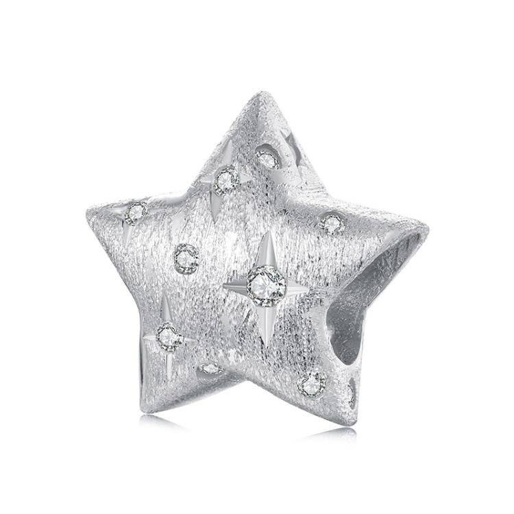 S925 Sterlingsilber Platinbeschichtete fünfzackige Sternperlen
