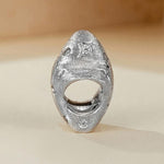 S925 Sterlingsilber Platinbeschichtete fünfzackige Sternperlen