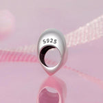 S925 Sterlingsilber Glänzendes Herz-Armbandperlen