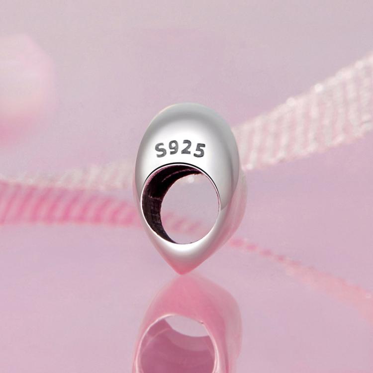 S925 Sterlingsilber Glänzendes Herz-Armbandperlen