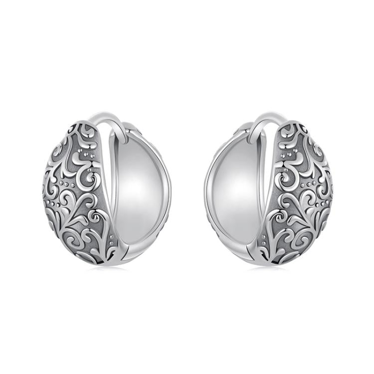 S925 Sterlingsilber Oxidierte Musterohrringe