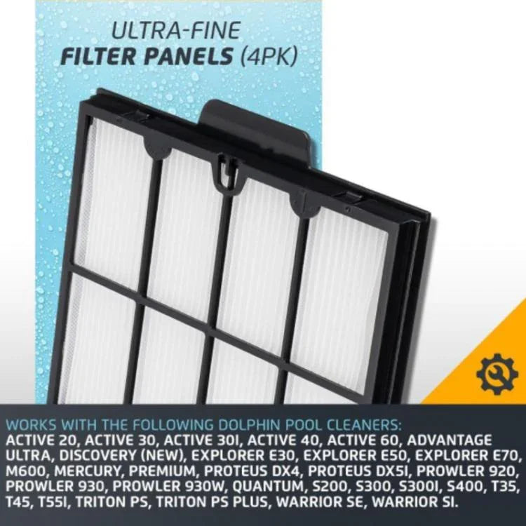 9991467-R4 Ultra-Feinfilterplatten-Set für Dolphin Active 20 Explorer E30 M600 Proteus