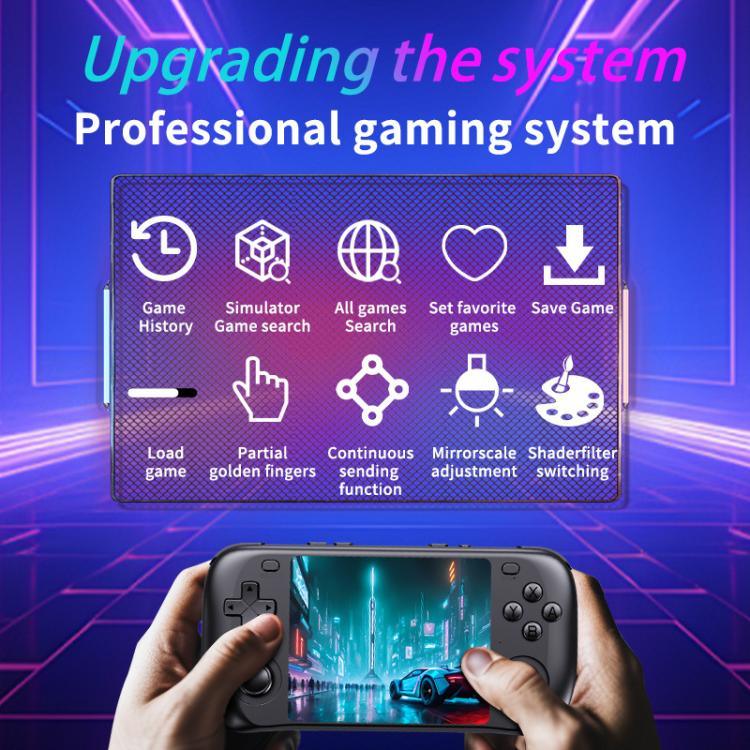 H36S 3,5-Zoll-IPS-HD-Bildschirm Retro-PSP-Spielkonsole Linux-System GBA Handheld-Videospielkonsole, 64 GB, 128 GB