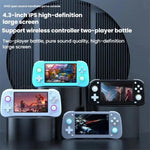 XF43 Retro-Handheld-Spielkonsole, Open Source, 4,3-Zoll-Großbildschirm, 64 GB, 128 GB