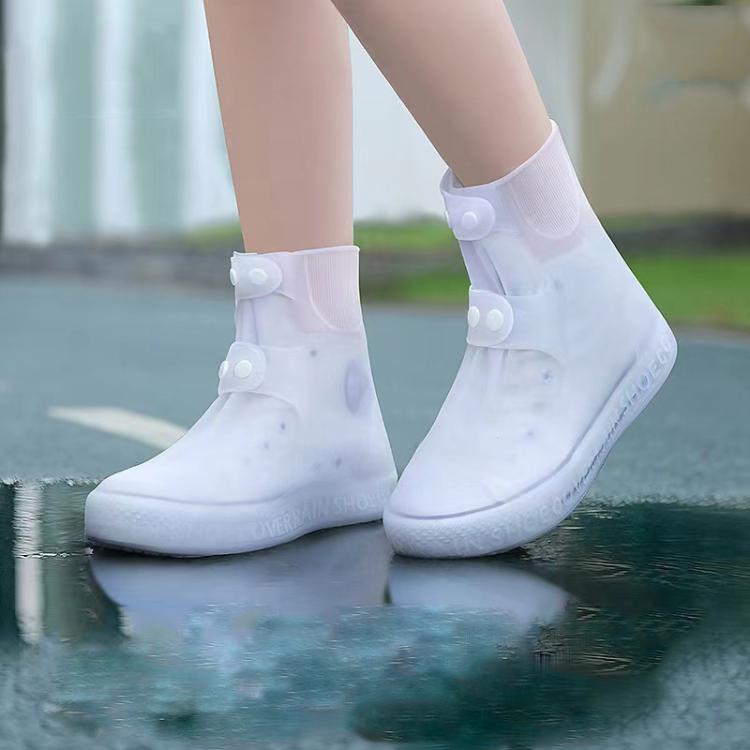 18cm Outdoor Verdickte, Verschleißfeste halbhohe Regenschutz-Schuhüberzüge, M 34-36, L 37-39, XL 40-42, XXL 43-45, XXXL 46-