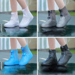 18cm Outdoor Verdickte, Verschleißfeste halbhohe Regenschutz-Schuhüberzüge, M 34-36, L 37-39, XL 40-42, XXL 43-45, XXXL 46-