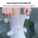 18cm Outdoor Verdickte, Verschleißfeste halbhohe Regenschutz-Schuhüberzüge, M 34-36, L 37-39, XL 40-42, XXL 43-45, XXXL 46-