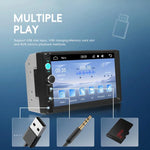 7 Inch Wired Carplay Dual Butt MP5 Player Bluetooth Big Screen Car Center Control, Standard, Standard+12 Light Camera