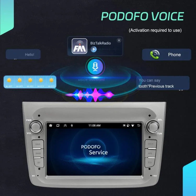 Für Alfa Romeo MITO 2008-2016 7 Zoll Horizontalbildschirm Android 15 Carplay Car Center Control Integrierte Maschine, 4+64G, 2+64G