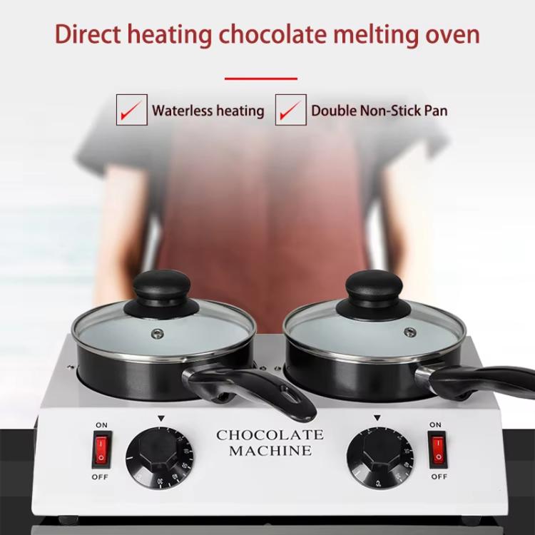 Dessert Making Doppelzylinder-Schokoladen-Schmelzmaschine, US-Stecker, UK-Stecker, EU-Stecker