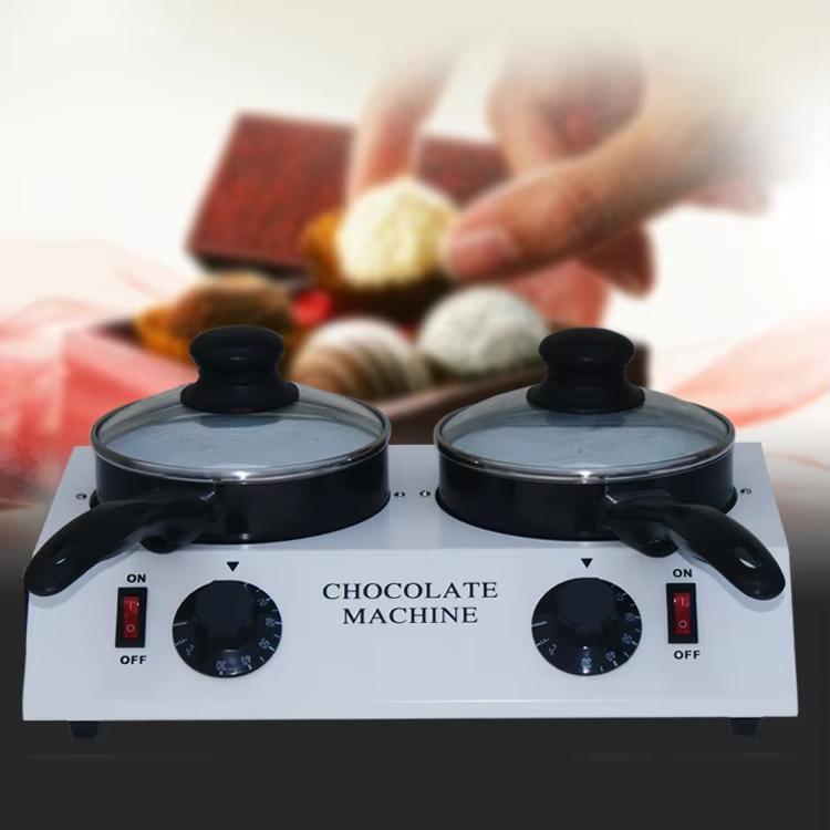Dessert Making Doppelzylinder-Schokoladen-Schmelzmaschine, US-Stecker, UK-Stecker, EU-Stecker