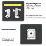3 Stk./Packung Klebehakenleiste für Elektrorasierer & Beauty-Tool-Organizer Halboffenes Design für einfachen Zugriff