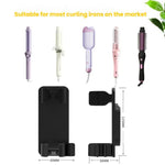 Badezimmer Wandmontierter Lockenstab-Organizer mit verstellbaren Klammern und integriertem Kabelhalter