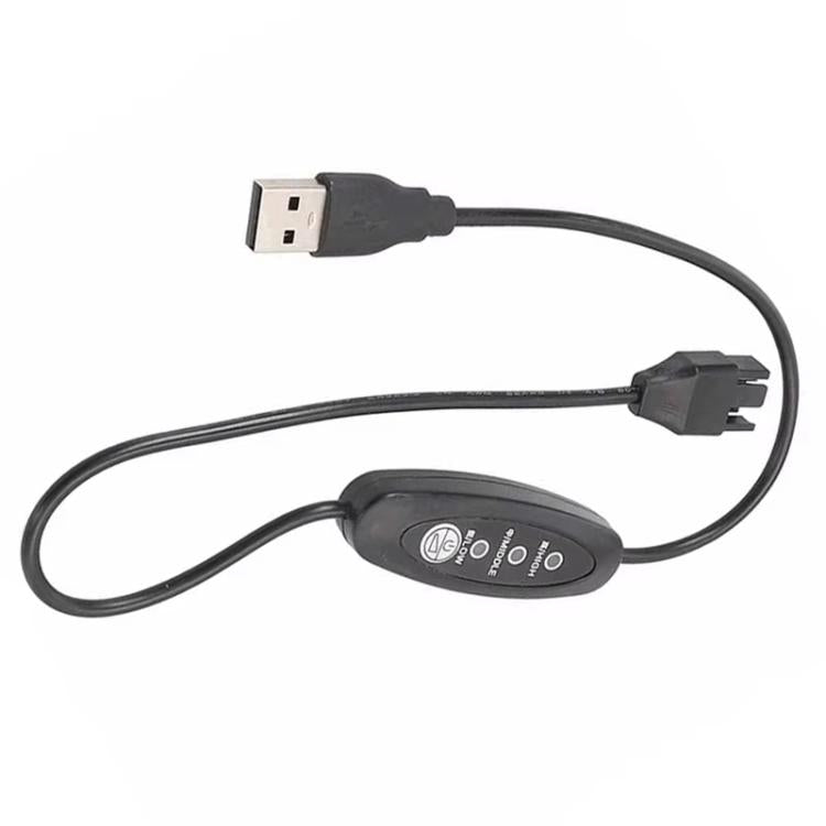 USB zu kleinem 4-Pin Booster-Kabel einstellbare Geschwindigkeit USB zu 12V Gehäuselüfter-Kabel, 50cm, 98cm