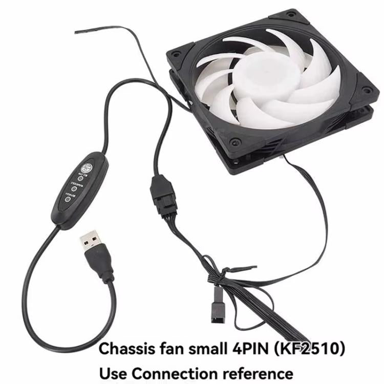 USB zu kleinem 4-Pin Booster-Kabel einstellbare Geschwindigkeit USB zu 12V Gehäuselüfter-Kabel, 50cm, 98cm