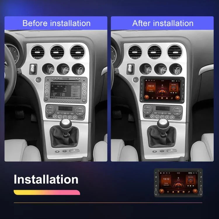Für Alfa Romeo 159 7 Zoll Horizontalbildschirm Carplay Auto Navigations-Zentralsteuerung integriertes Gerät, 2+64G, 4+64G