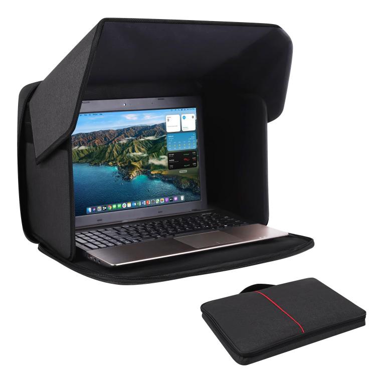 16-Zoll Laptop Tasche Sonnenschutz Faltbarer Blendfreier Sichtschutz Bildschirmabdeckung für den Außenbereich, 16 Zoll