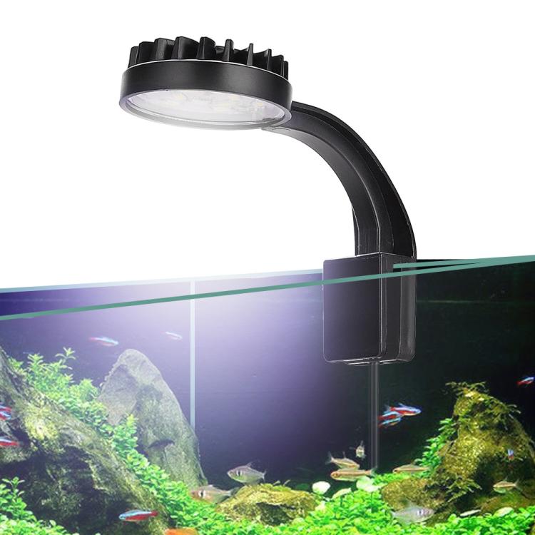 5W Blauweißes Aquarium-LED-Clip-Licht mit 12 LEDs, USB-betrieben, Mini-Aquarienleuchte für Wasserpflanzen, Wassergras & kleine Aquarien, 220V, 110V
