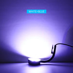 5W Blauweißes Aquarium-LED-Clip-Licht mit 12 LEDs, USB-betrieben, Mini-Aquarienleuchte für Wasserpflanzen, Wassergras & kleine Aquarien, 220V, 110V