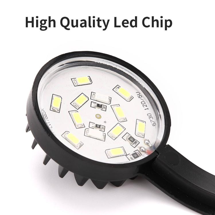5W Blauweißes Aquarium-LED-Clip-Licht mit 12 LEDs, USB-betrieben, Mini-Aquarienleuchte für Wasserpflanzen, Wassergras & kleine Aquarien, 220V, 110V