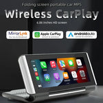 6.86 Inch Foldable Portable Bluetooth Car MP5 Player With MirrorLink/CarPlay/Android Auto Support, B5370, B5370+4LEDs Reversing Camera, B5370+8LEDs Reversing Camera, B5370+12LEDs Reversing Camera