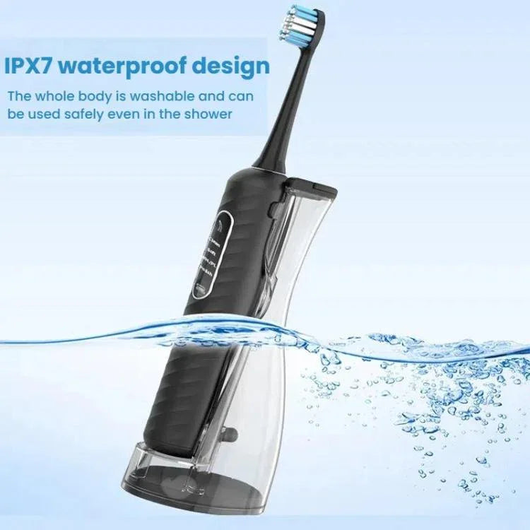 3-in-1 elektrische Zahnbürste, Munddusche & Zahnseiden-Ersatz mit 180 ml abnehmbarem Wassertank