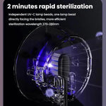 Wiederaufladbare elektrische Schallzahnbürste für Erwachsene mit individuellem Modus, antibakteriellen Bürstenköpfen, Smart Timer, Sterilisation Weiß, Sterilisation Hellviolett, Standard Weiß, Standard Hellviolett