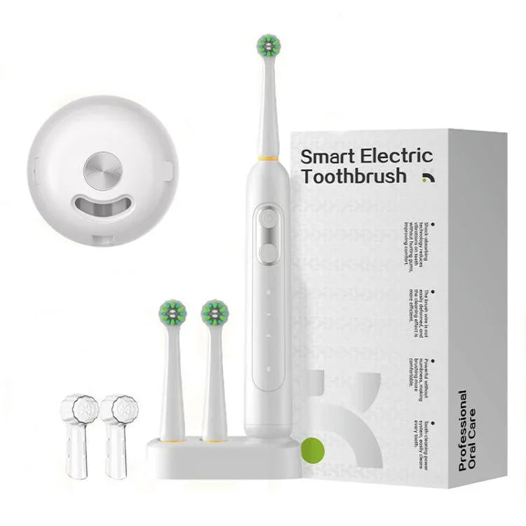 Wiederaufladbare elektrische Zahnbürste für Erwachsene, 4200 U/min Rotationsbürste, IPX8 wasserdicht, Induktionsladung, Sterilized White, Sterilized Black, Regular White, Regular Black