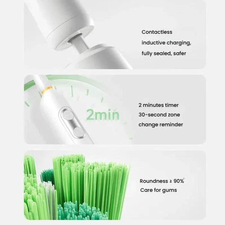 Wiederaufladbare elektrische Zahnbürste für Erwachsene, 4200 U/min Rotationsbürste, IPX8 wasserdicht, Induktionsladung, Sterilized White, Sterilized Black, Regular White, Regular Black