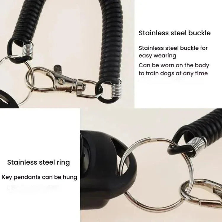 2-in-1-Hundetraining-Clicker mit langer Handschlaufe