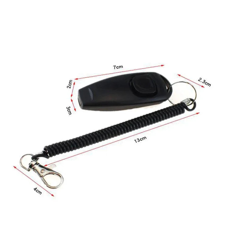 2-in-1-Hundetraining-Clicker mit langer Handschlaufe