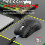 Kabellose Tri-Mode-Gaming-Maus, 24000 DPI, 6 RGB-Beleuchtungsmodi, wiederaufladbar, Makro-programmierbar, Schwarz, Weiß, Rosa, kabelloses Laden Schwarz, kabelloses Laden Weiß, kabelloses Laden Rosa
