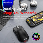 Kabellose Tri-Mode-Gaming-Maus, 24000 DPI, 6 RGB-Beleuchtungsmodi, wiederaufladbar, Makro-programmierbar, Schwarz, Weiß, Rosa, kabelloses Laden Schwarz, kabelloses Laden Weiß, kabelloses Laden Rosa