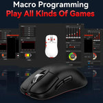 Kabellose Tri-Mode-Gaming-Maus, 24000 DPI, 6 RGB-Beleuchtungsmodi, wiederaufladbar, Makro-programmierbar, Schwarz, Weiß, Rosa, kabelloses Laden Schwarz, kabelloses Laden Weiß, kabelloses Laden Rosa