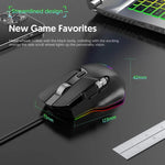 MKESPN X13 RGB kabelgebundene Gaming-Maus, volle Geschwindigkeit, 12400 DPI, 10 Tasten, Doppel-Scrollrad, Swing-Makro programmierbare Maus, X13