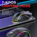 MKESPN W605 Triple-Mode 24000 DPI 12-Tasten kabellose Gaming-Maus Makro-Anpassung, W605