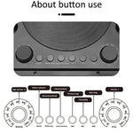 SDRD Karaoke-Maschine aus Holz mit drahtlosen Doppelmikrofonen All-in-One-Lautsprechersystem unterstützt U-Disk/TF-Karte