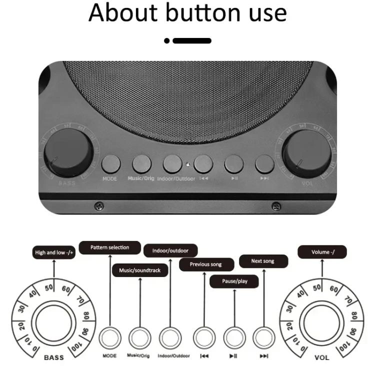 SDRD Karaoke-Maschine aus Holz mit drahtlosen Doppelmikrofonen All-in-One-Lautsprechersystem unterstützt U-Disk/TF-Karte