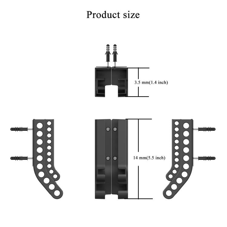 Wandmontierter Batterie-Organizer für 10 AA & 10 AAA Batterien Platzsparendes Batterielagerregal