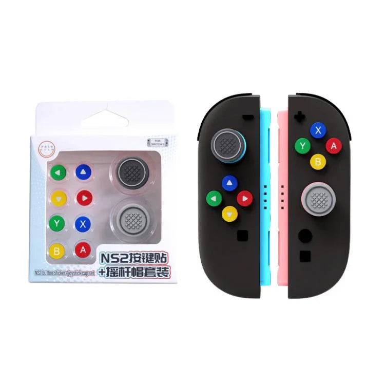 Silikon-Tastenabdeckungen und Joystick-Kappen-Set für Nintendo Switch 2 Joy-Con Controller