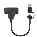 USB 3.0/USB-C zu SATA 22-Pin Adapterkabel für 2,5-Zoll Laptop HDD/SSD, 25cm