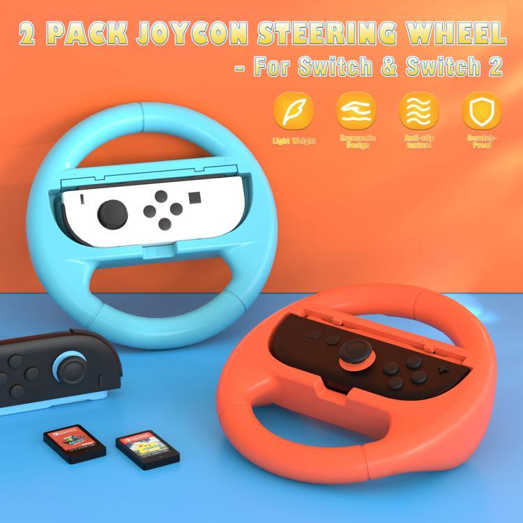 2 Stück/Packung Lenkradgriffe für Nintendo Switch 2/Switch Joy-Con Controller
